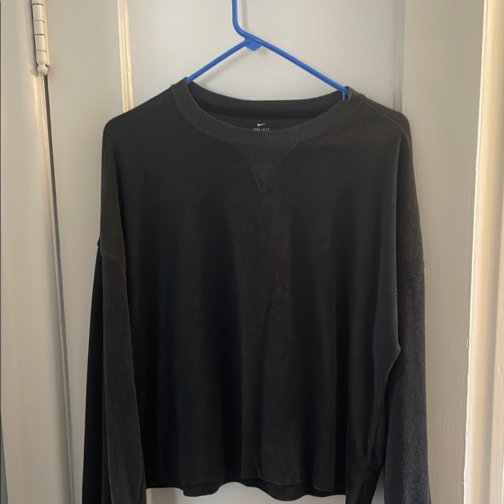 Nike Black Crew Neck terrycloth sweatshirt
